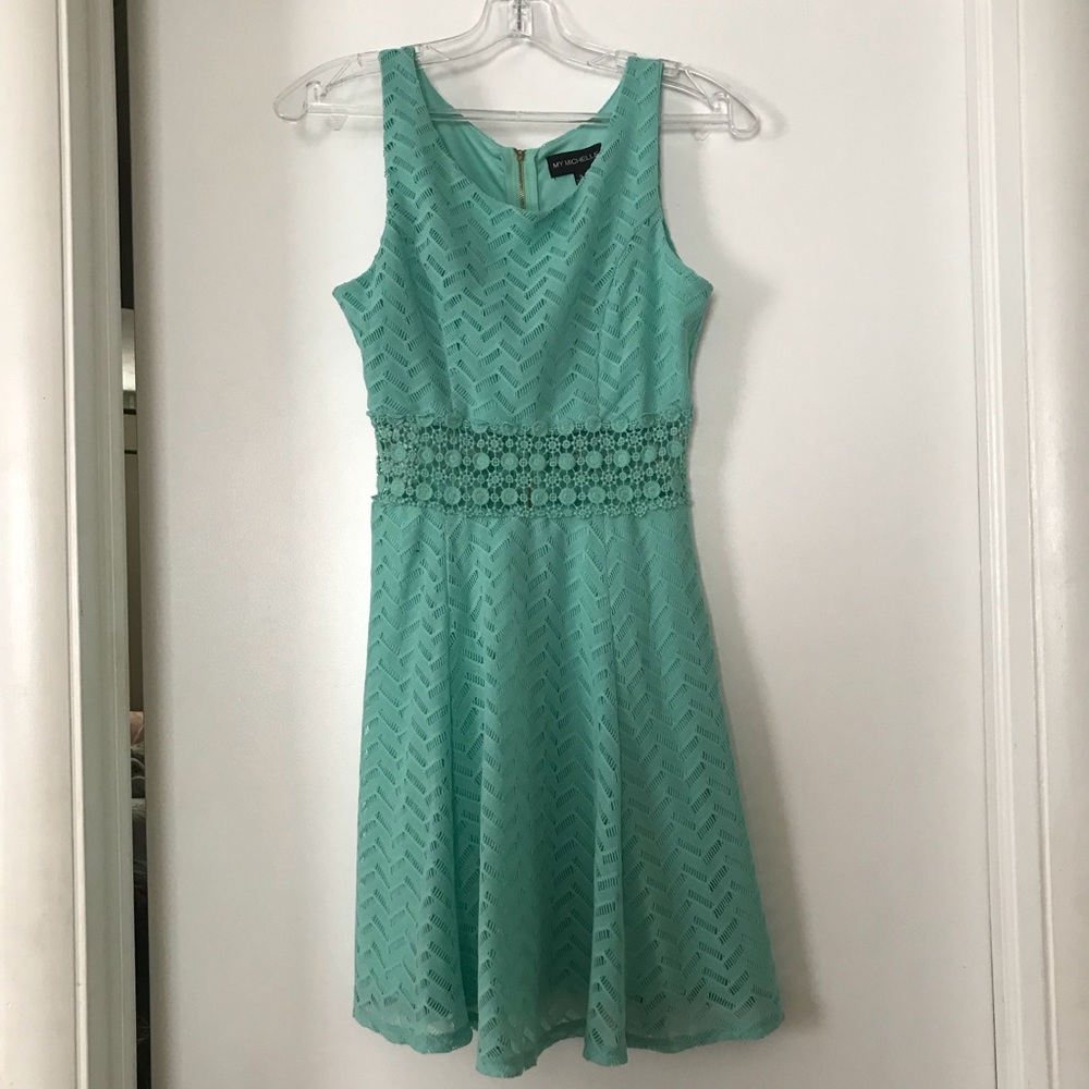 My Michelle Teal Dress Size 3 Juniors